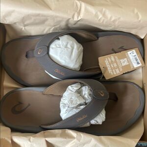Olukai Ohana Dark Java / Ray Flip Flops